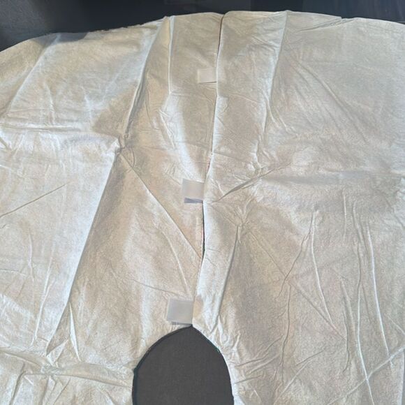 Christmas Tree Skirt Mat Plaid with Trees Reindeer & Snowflakes 47” NEW - Picture 7 of 11